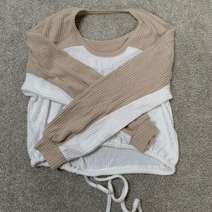 Hollister reversible sweater with tie